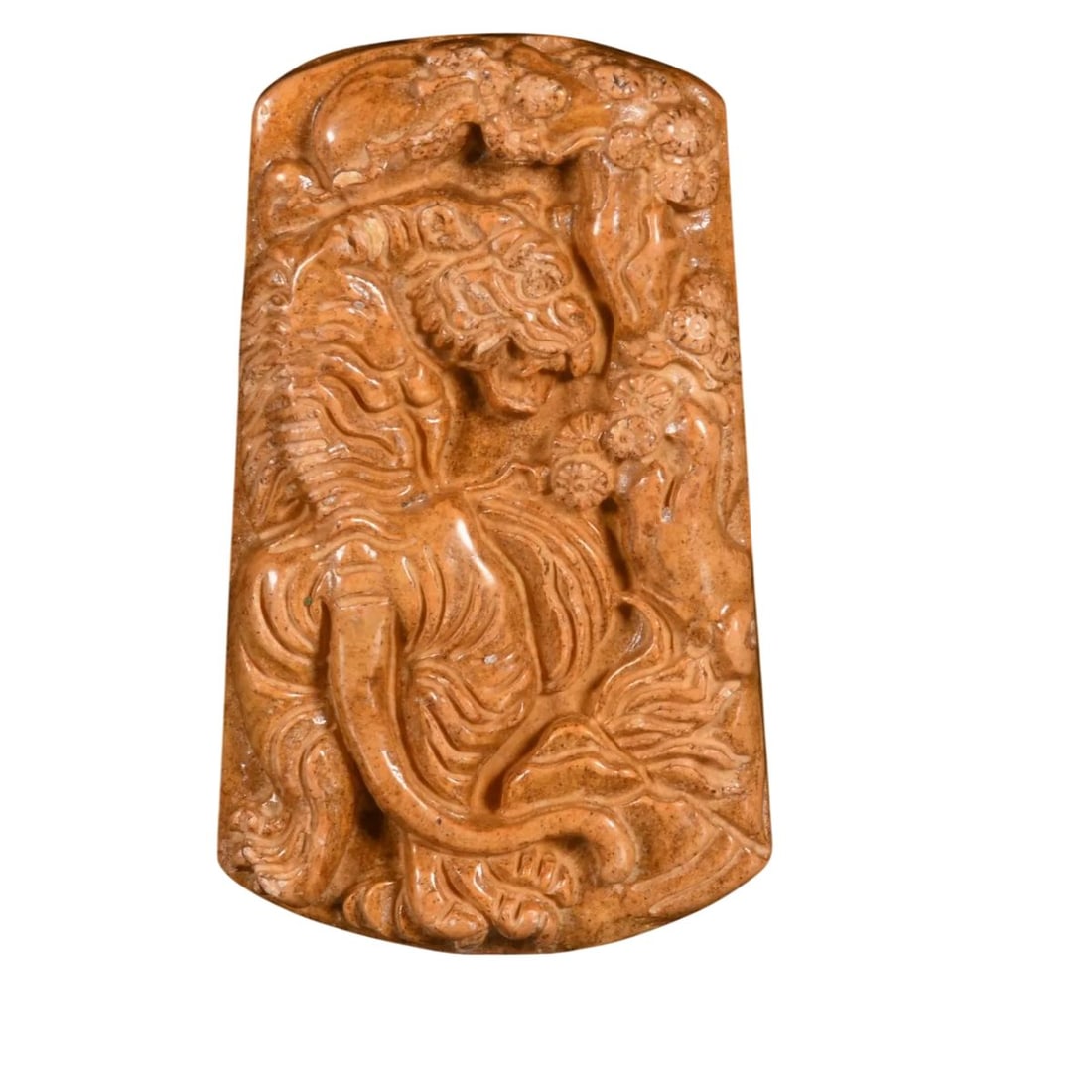 Retro-Inspired Jade Tiger Motif Relief Pendant (1 of 8)