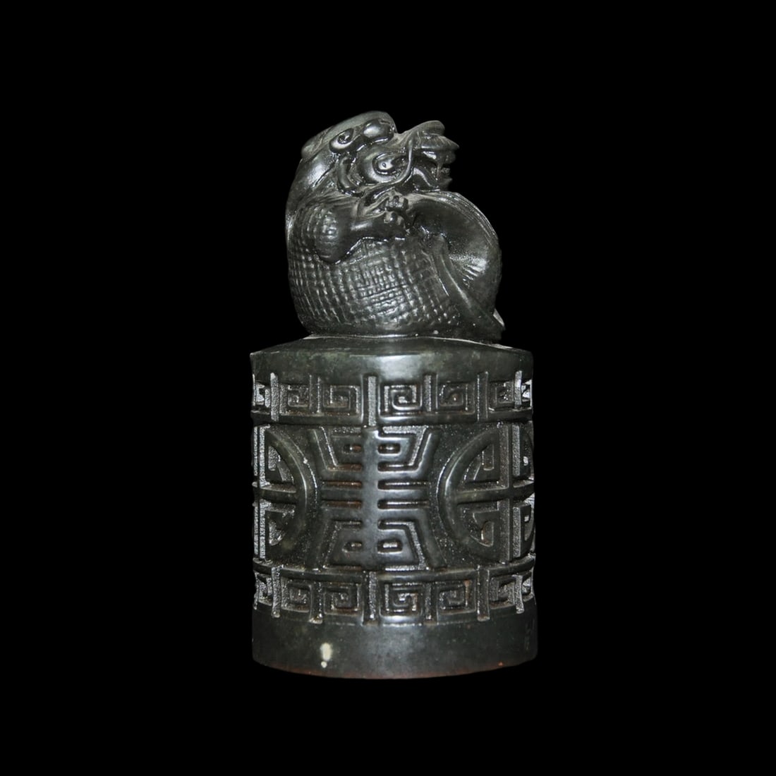 Ancient Style Hetian Dragon Beast Signet Stamp (1 of 7)