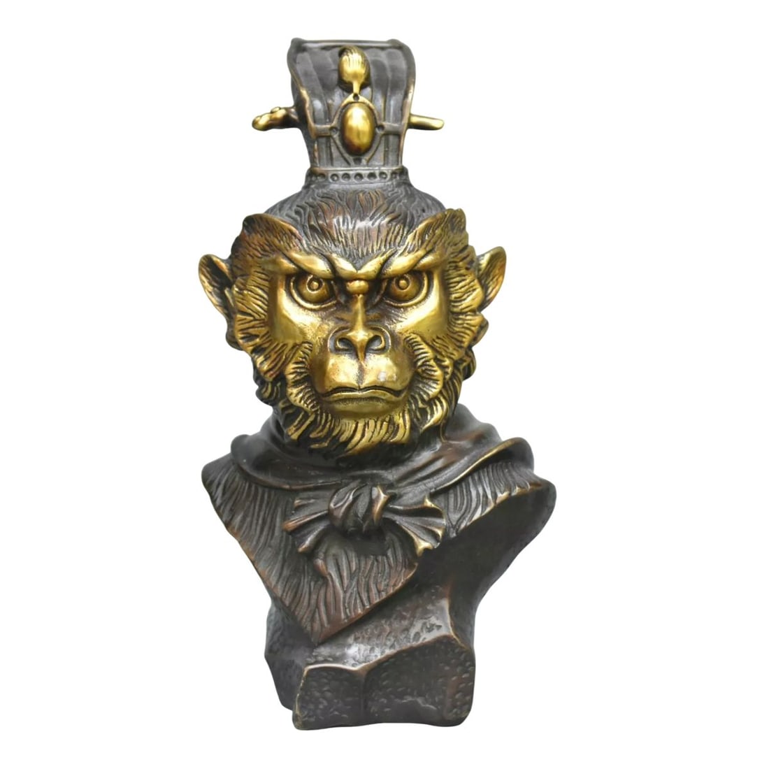 Vintage-Inspired Sun Wukong Motif Bust Sculpture (1 of 4)