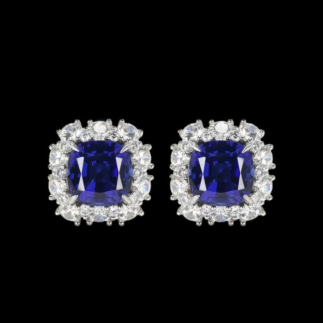 Luxury Sterling Silver Zircon Gemstone Earrings: Size: Weight 6 g. Materials: 925 sterling silver, zircon, lab-created sapphire. Condition: New. These exquisite earrings are crafted from 925 sterling silver, ensuring both quality and elegance. Adorn