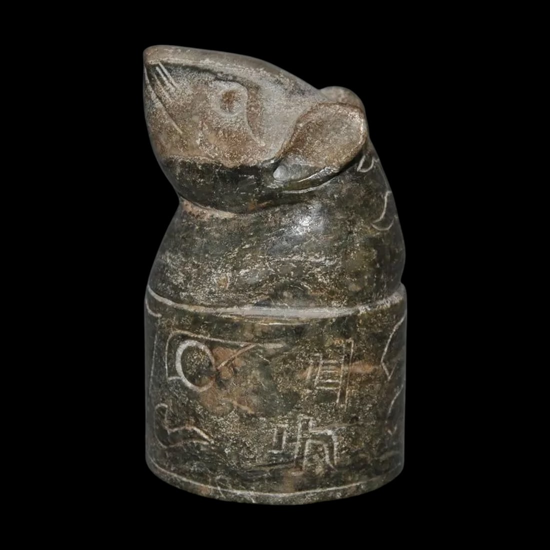 Retro-Inspired Asian Mouse Design Jade Statue Seal (1 of 4)