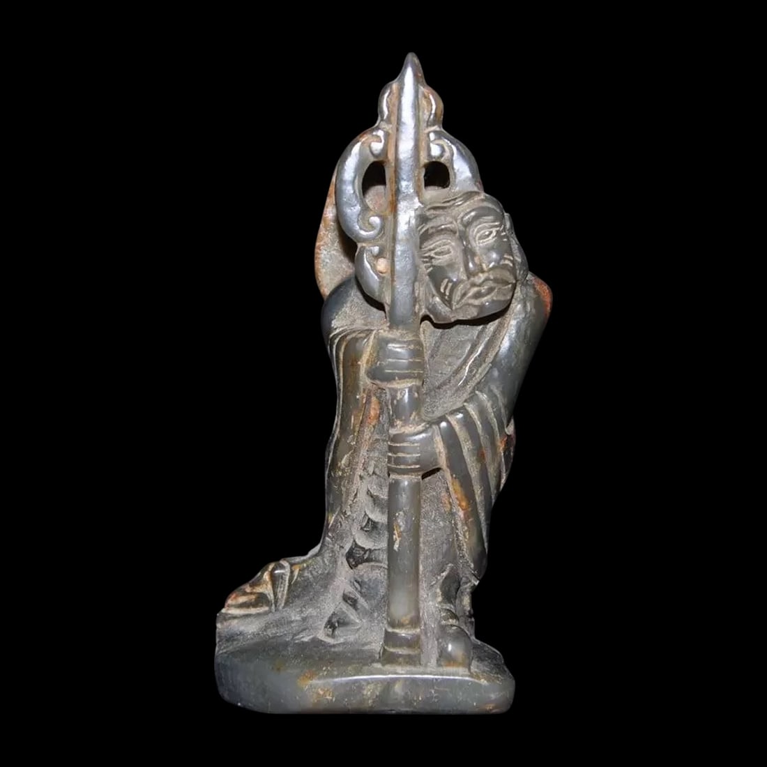 Vintage-Style Jade Handmade Arhat Damo Figure (1 of 4)