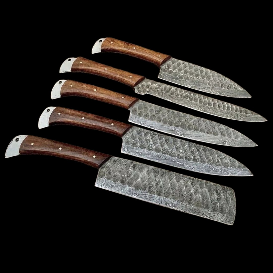 Damascus Steel Chef Knife Set Ergonomic Handles (1 of 5)