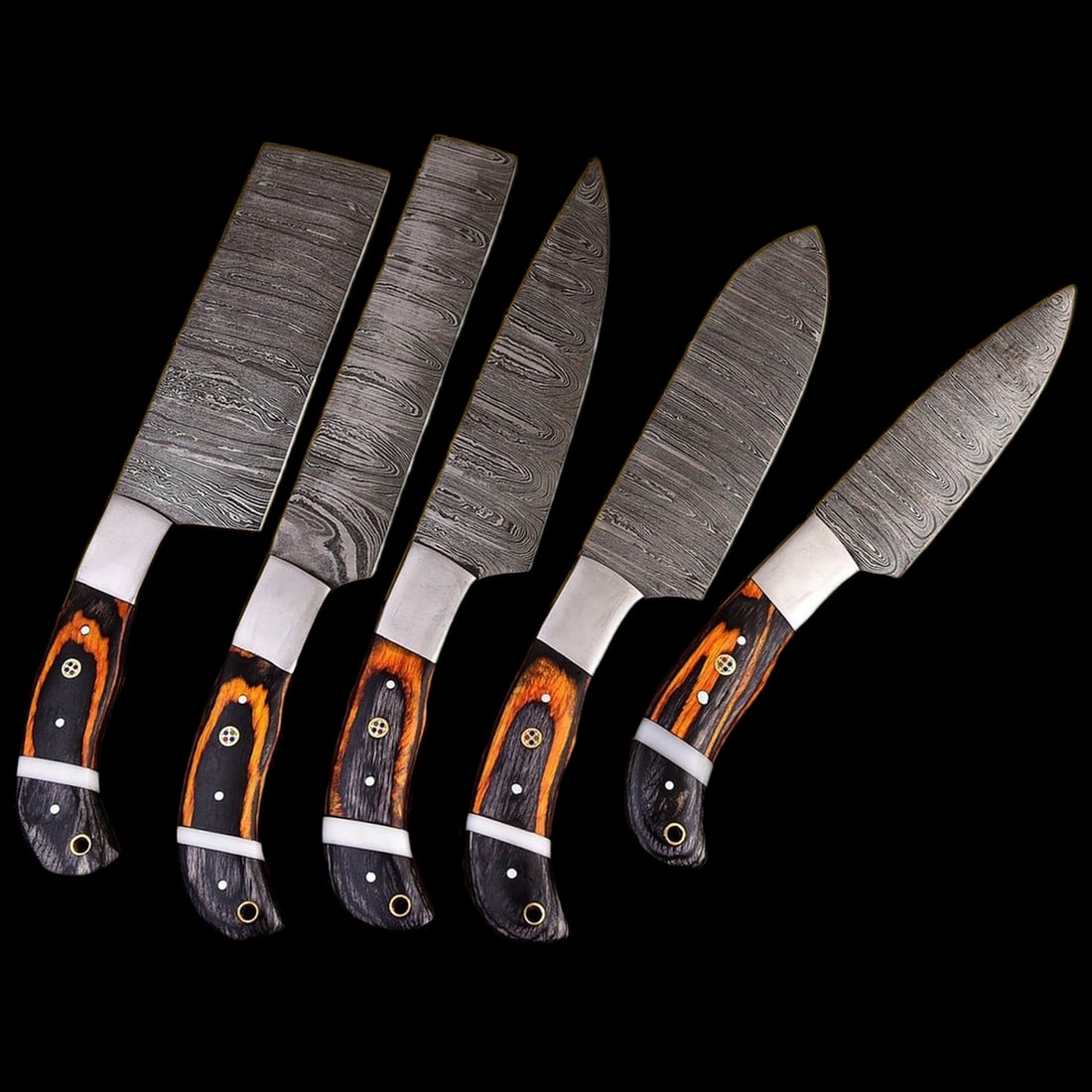 Handmade Carbon Steel Chef Set Kitchen Knives (1 of 4)