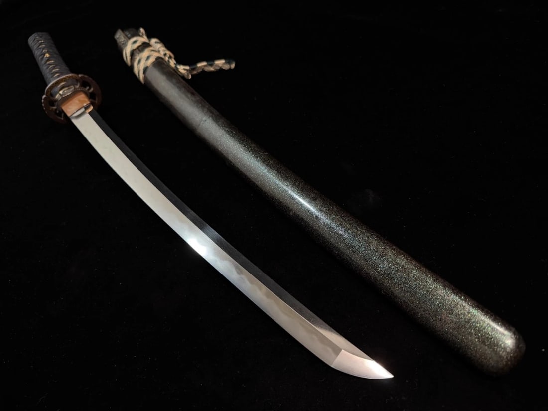 Custom Tamahagane Steel Mother Pearl Lacquer Saya Katana Blade (1 of 9)