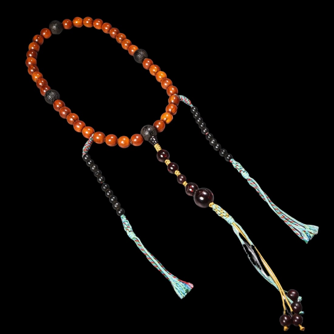 Retro Aesthetic Amber Prayer Beads Textured Marker Accents (1 of 6)