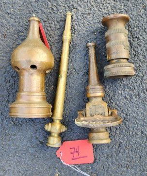 Lot of Brass Fire Hose Nozzles (1 of 3)