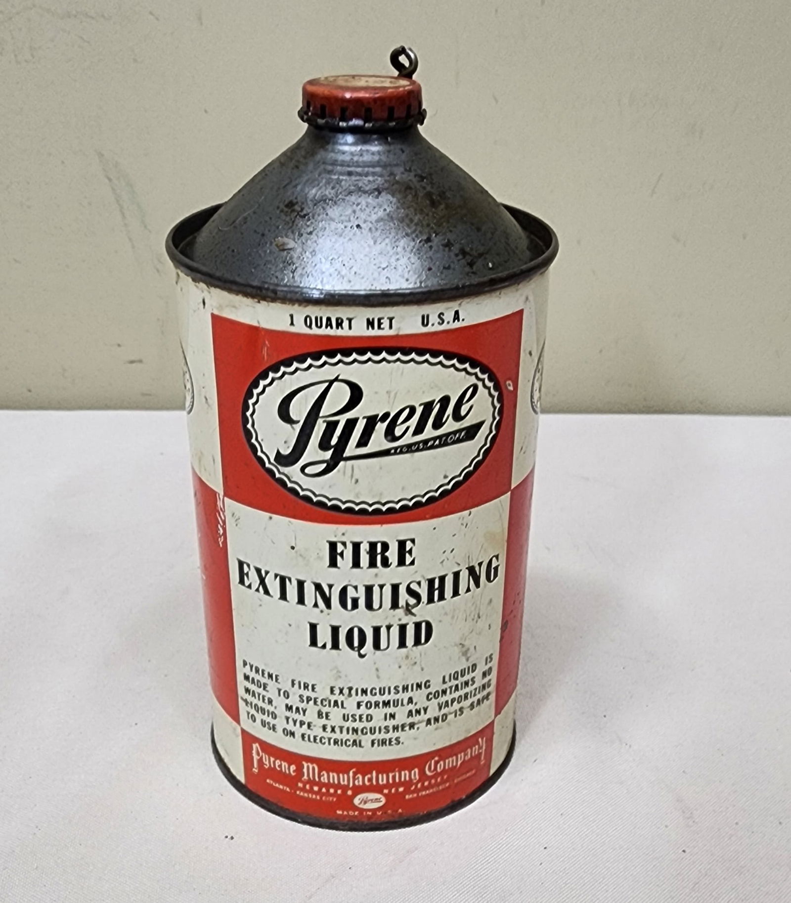 Cone Top Fire Extinguisher Tin Can (1 of 3)