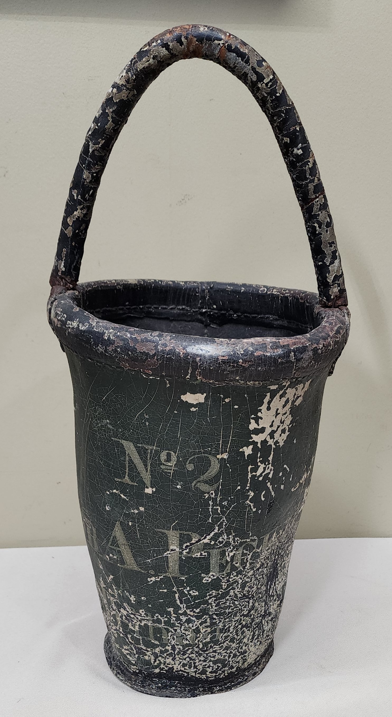 Painted Leather Fire Bucket (1 of 5)