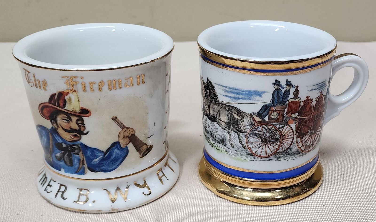 2 Fire Department Shaving Mugs (1 of 3)