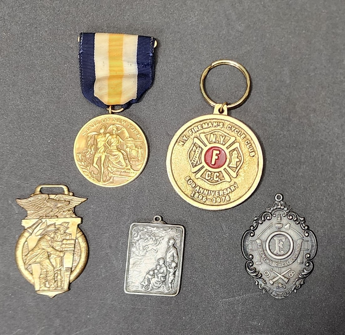 New York Fire Department Bicycle Club & Other Badges (1 of 4)