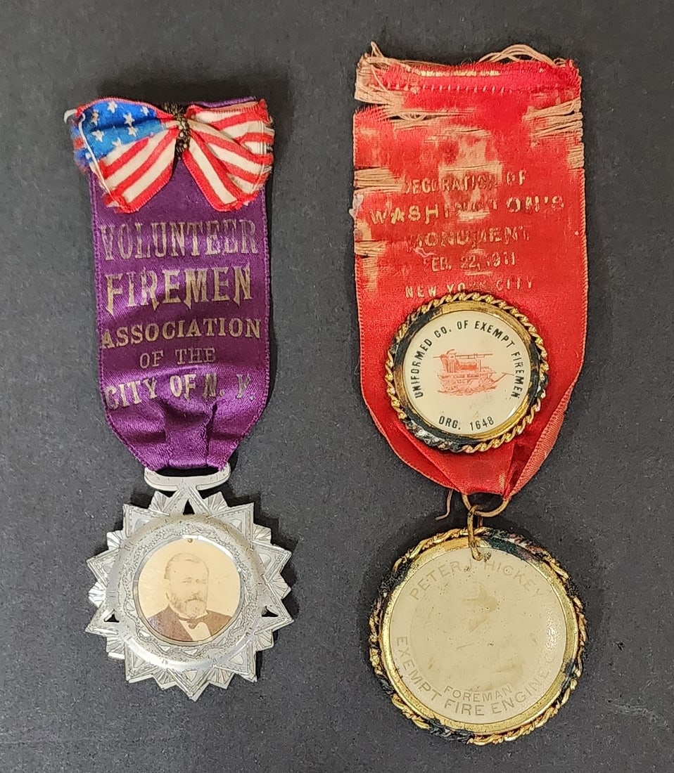 New York City Fire Department Ribbons Presidents Washington & Grant (1 of 5)