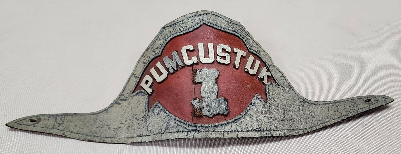 Early Leather Fire Hat Front Pumgustuk (1 of 3)