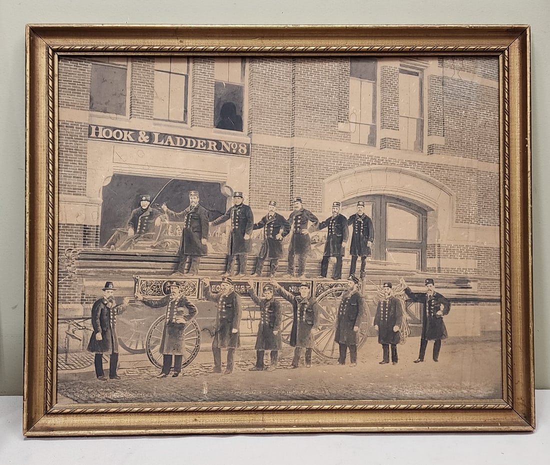 Framed Drawing of Hook & Ladder 8 (1 of 5)