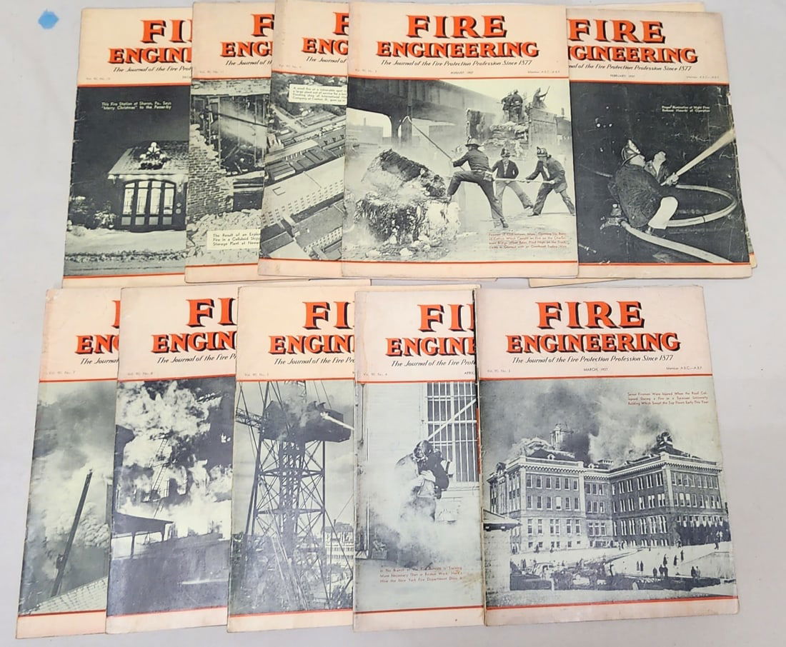 Early Fire Engineering Magazines 1936 1937 (1 of 7)