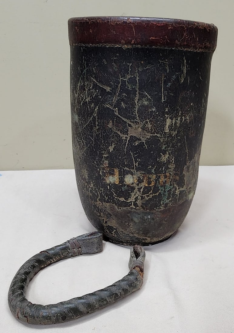 Painted Leather Fire Bucket Waltham Fire Club (1 of 6)