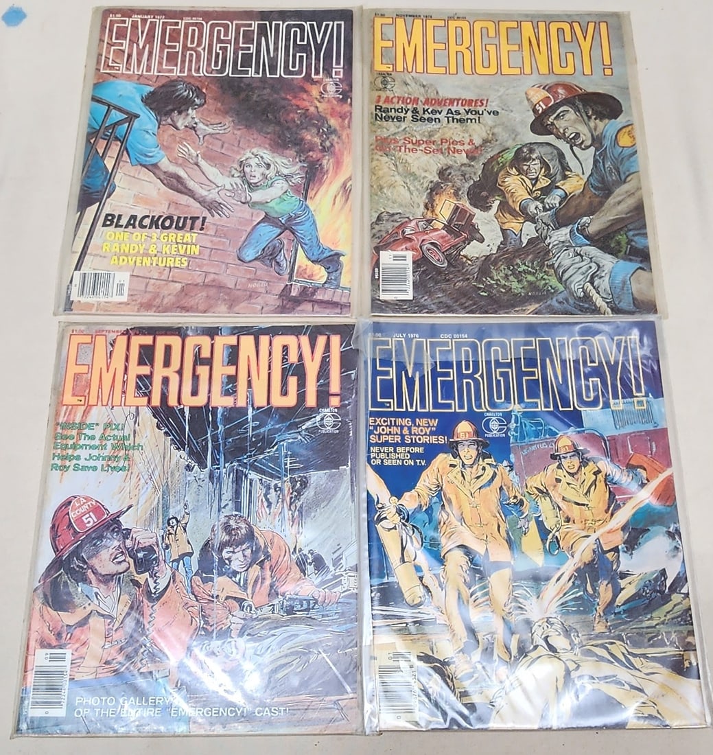 Lot of 4 EMERGENCY TV Show Comic Books (1 of 9)