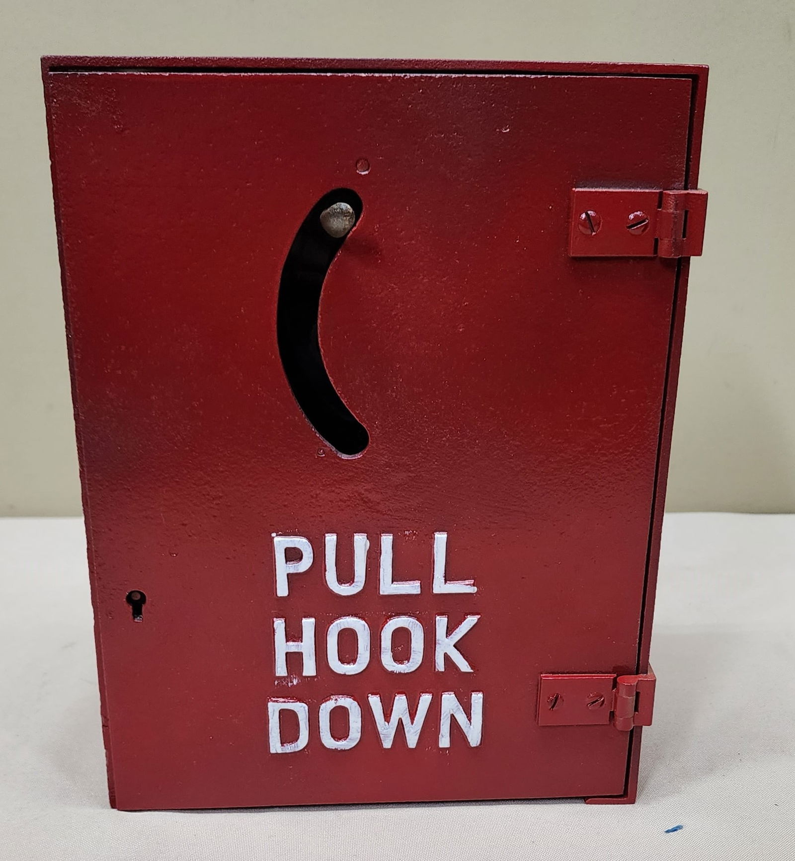 Fire Alarm Internal Box with Octagonal Mechanism: Cast iron inner box for a Fire Alarm box. This one is odd in that the mechanism inside is housed in an octagon. The original tapper is located inside and the mechanism appears to be 7266. The mechanis
