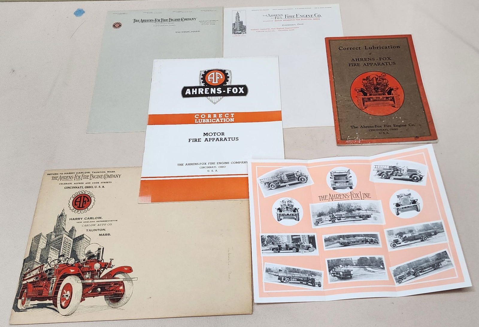 Lot of Ahrens Fox Fire Engine Ephemera (1 of 6)