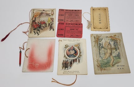 Lot of Firefighter Related Dance Cards & FDNY