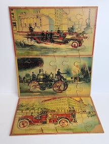 3 Vintage Firefighting Puzzles