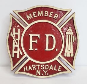 Hartsdale NY Firefighter License Plate Topper
