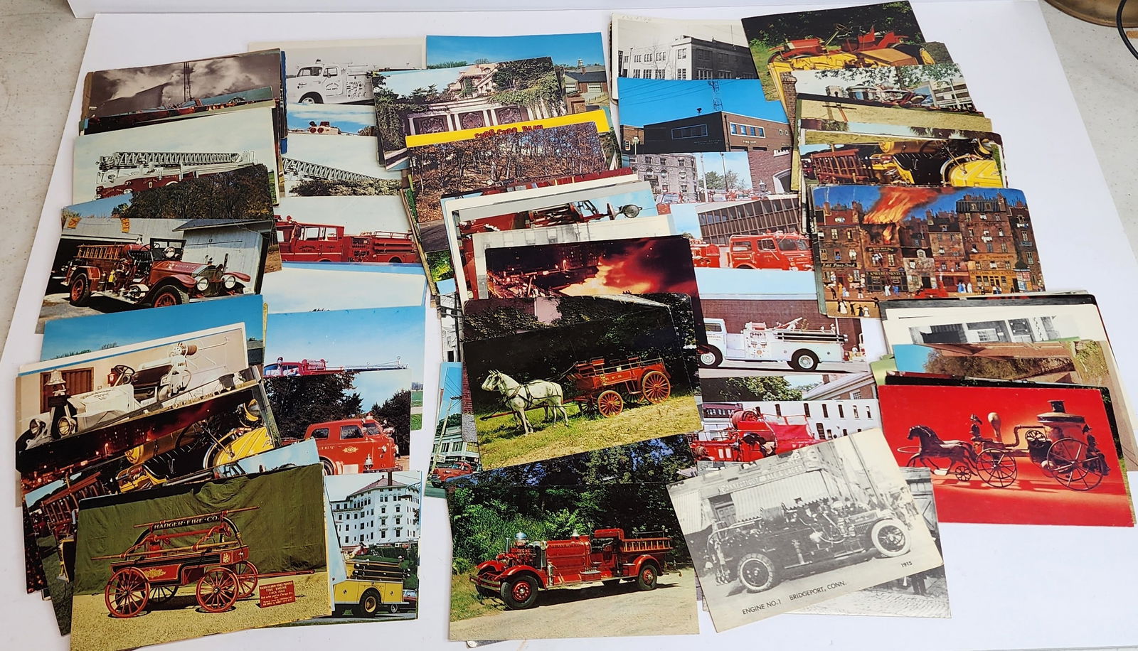 Lot of 100 plus Firefighting Postcards (1 of 4)