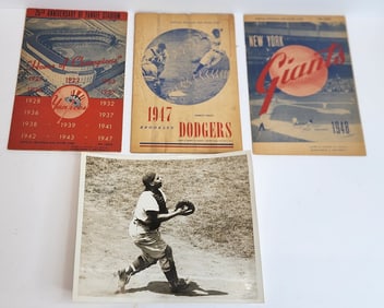 Lot of Baseball Programs and Photo