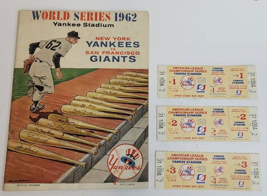 1962 World Series Memorabilia