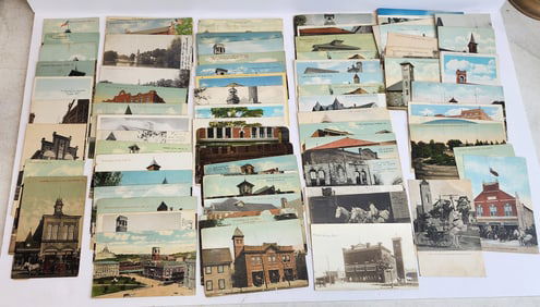 Large Lot of Fire Station Postcards