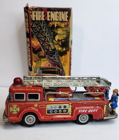 Tin battery-operated Fire Truck