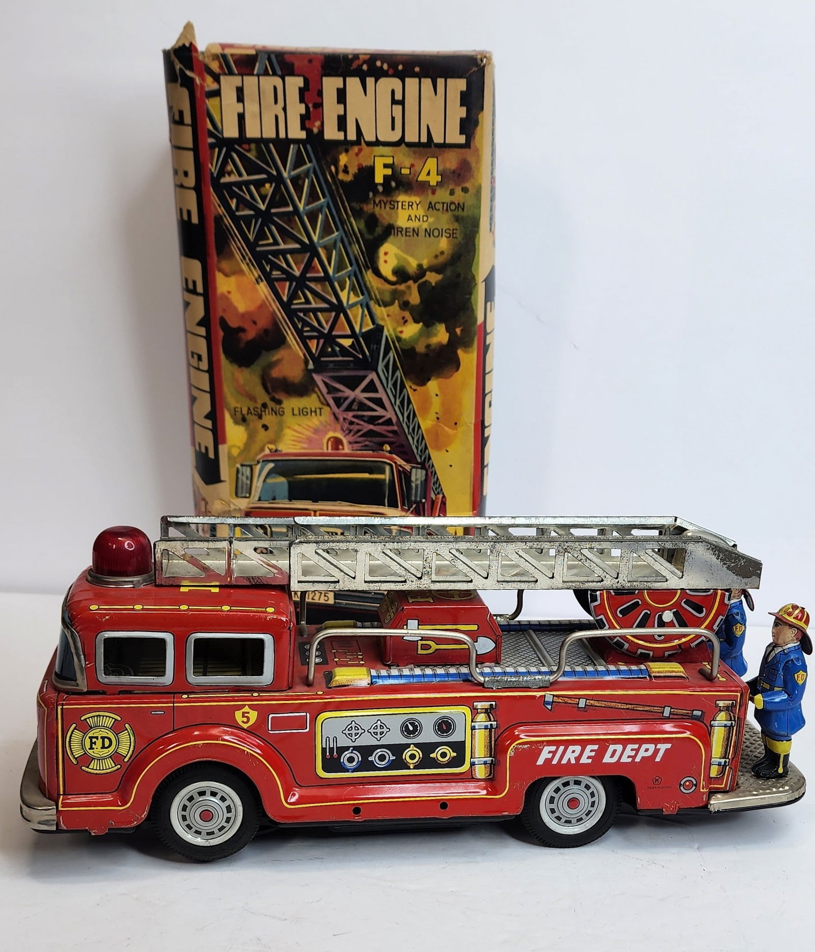 Tin battery-operated Fire Truck (1 of 3)