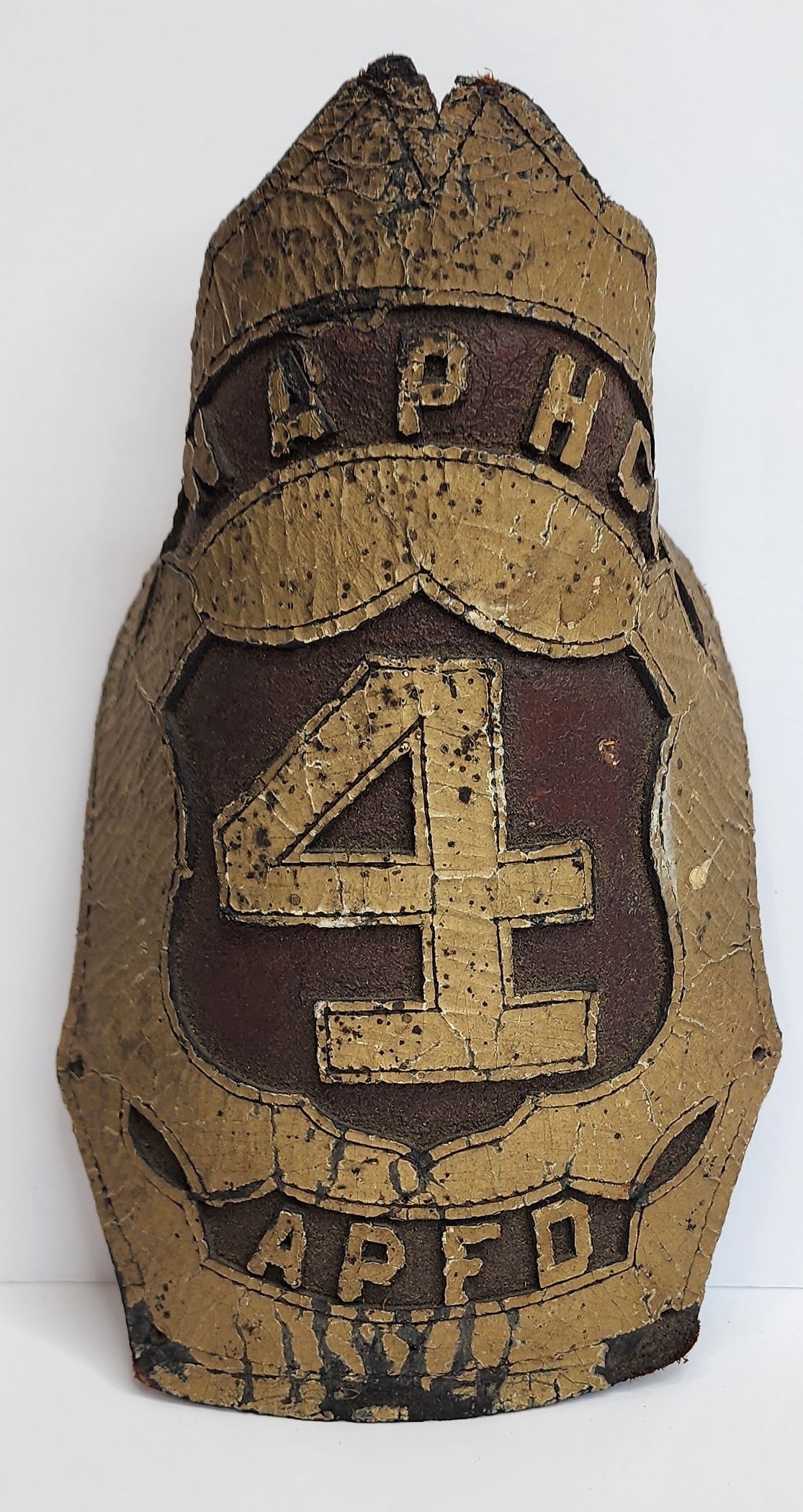 8" Leather Fire Helmet Front (1 of 4)