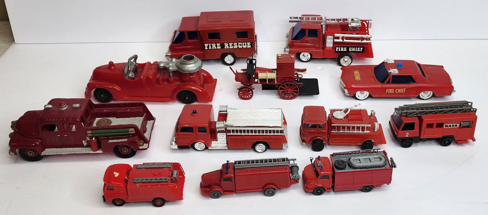 Lot of 12 Plastic Fire Truck Vehicles (1 of 3)
