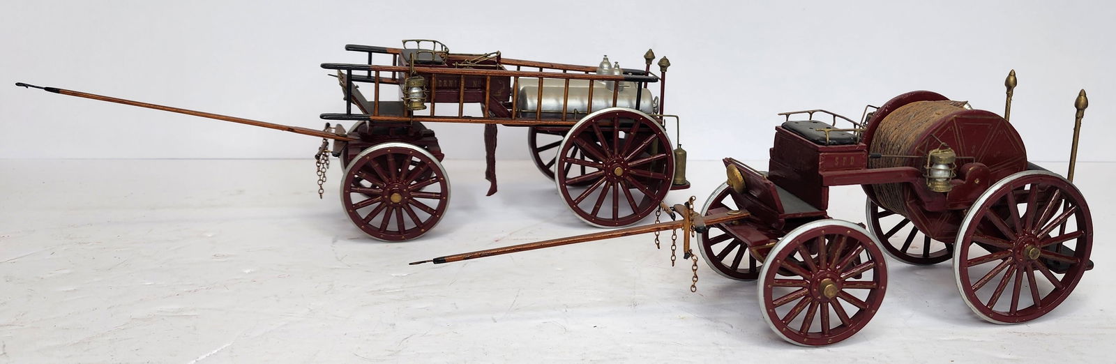 Lot of 2 Scratch Built Fire Trucks (1 of 4)