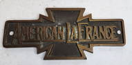 Brass American LaFrance Fire Engine Plate