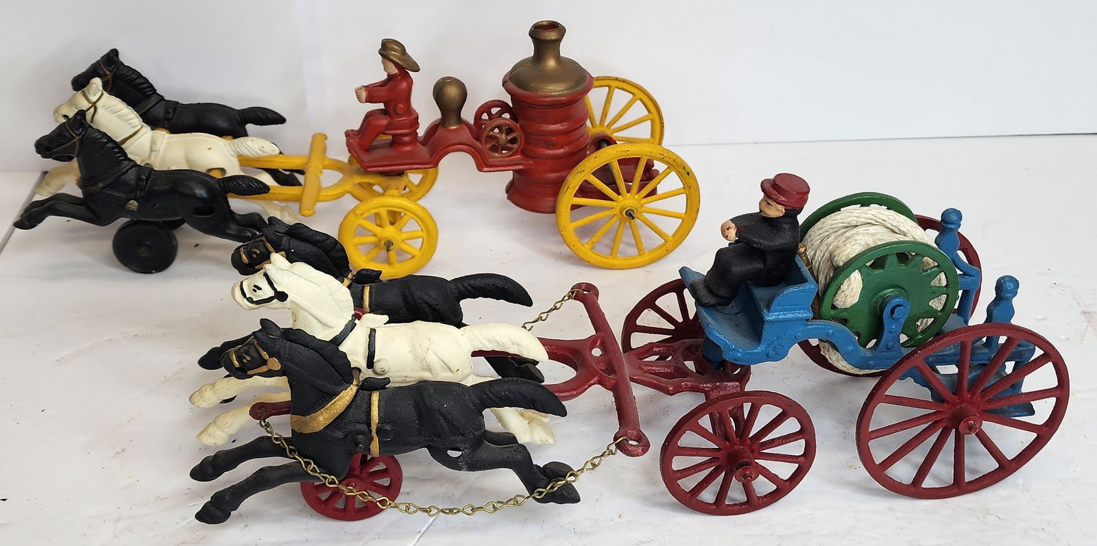 Reproduction Cast Iron Steamer and Hose Reel (1 of 2)