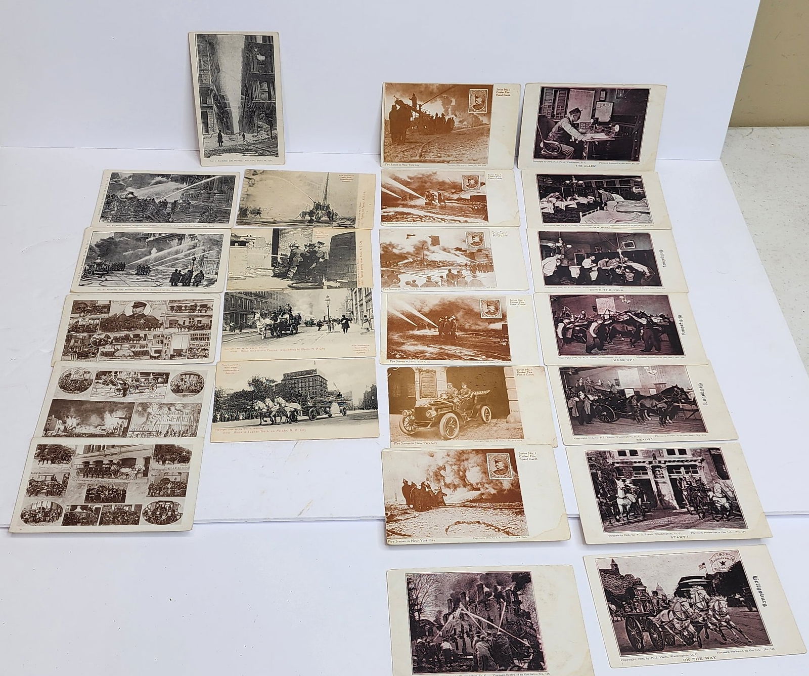 Lot of New York and Washington DC Firefighting Postcards (1 of 5)