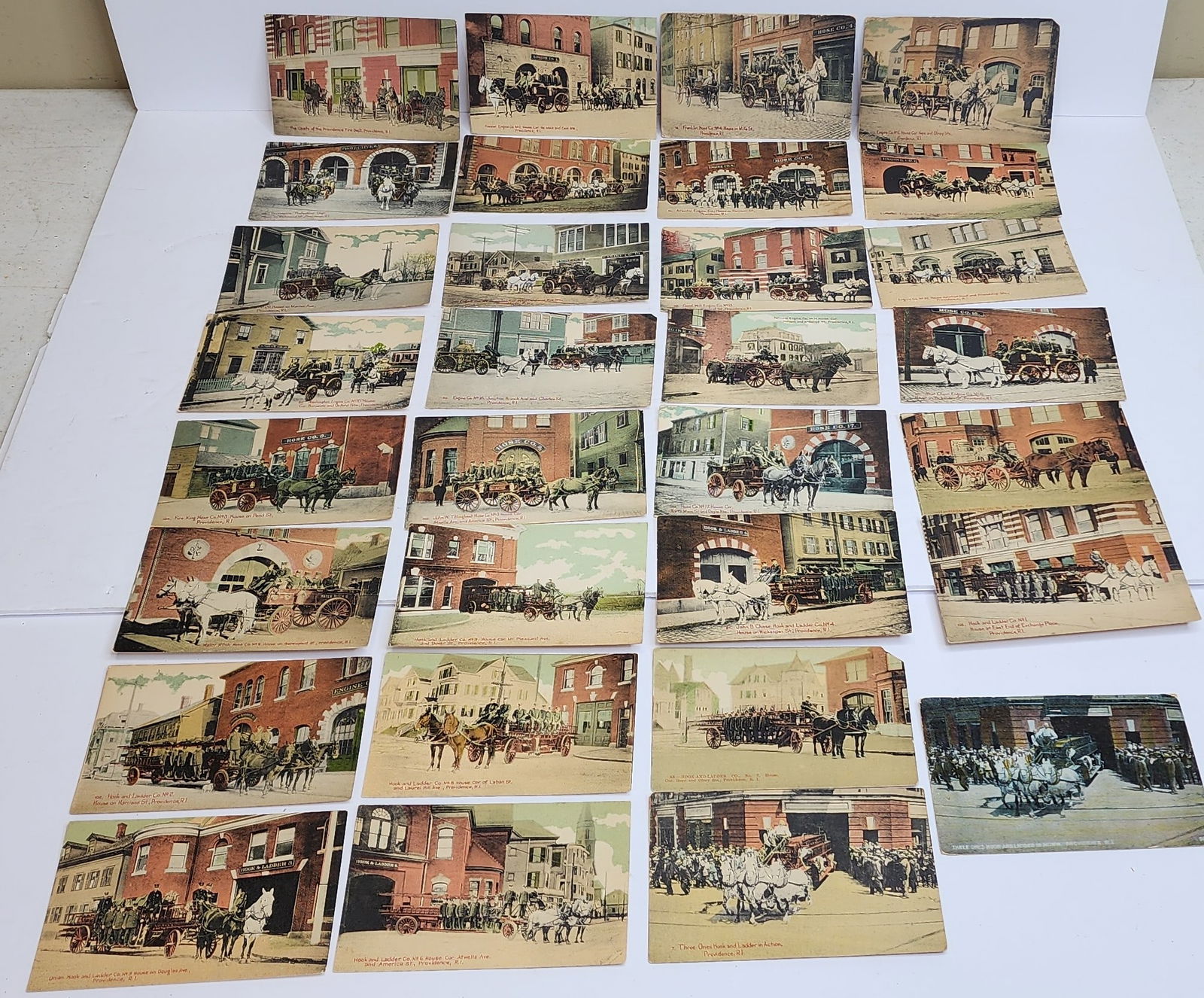Lot of Providence RI Fire Postcards (1 of 6)