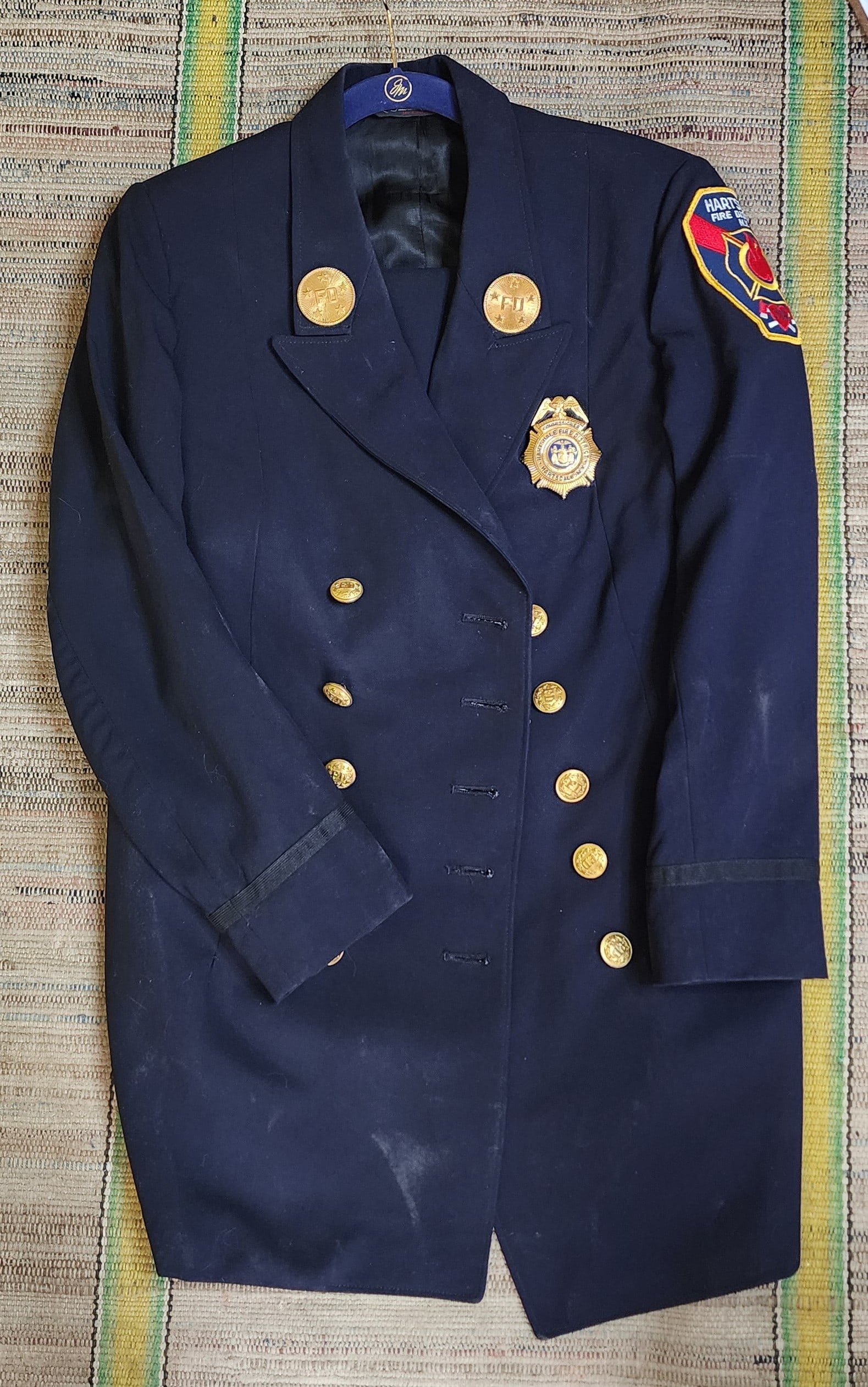 Hartsdale NY Fire Commissioner Uniform: Uniform complete with badges and collar brass from Hartsdale NY