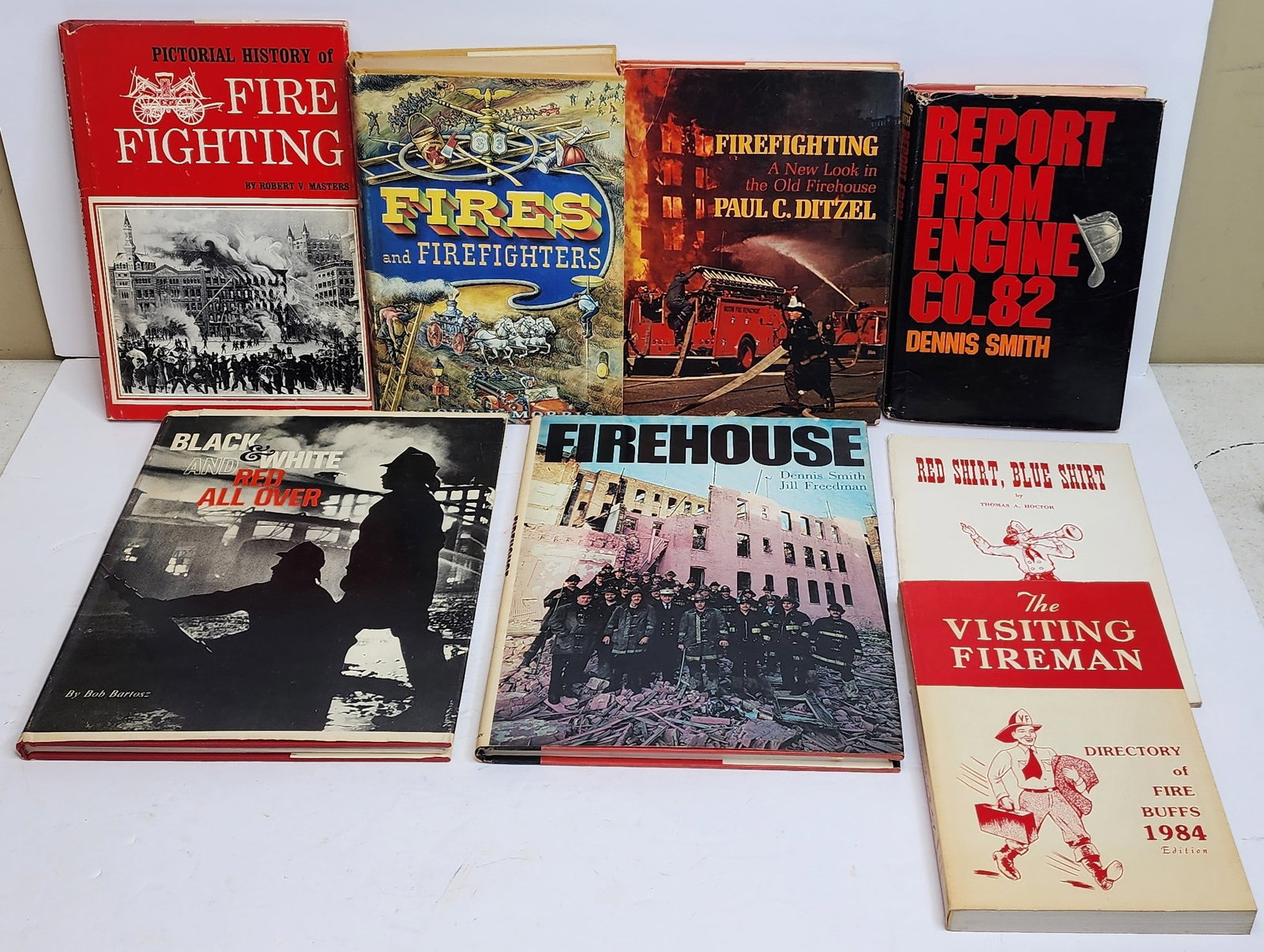 Lot of Firefighting Books: Includes Black and White and Read All Over from Philadelphia, Fires, Firehouses, Visiting Fireman, ect