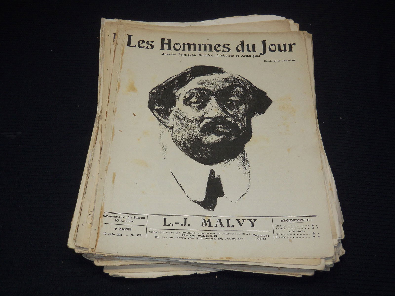 1900'S LES HOMMES DU JOUR FRENCH MAGAZINES HUGE LOT (1 of 6)