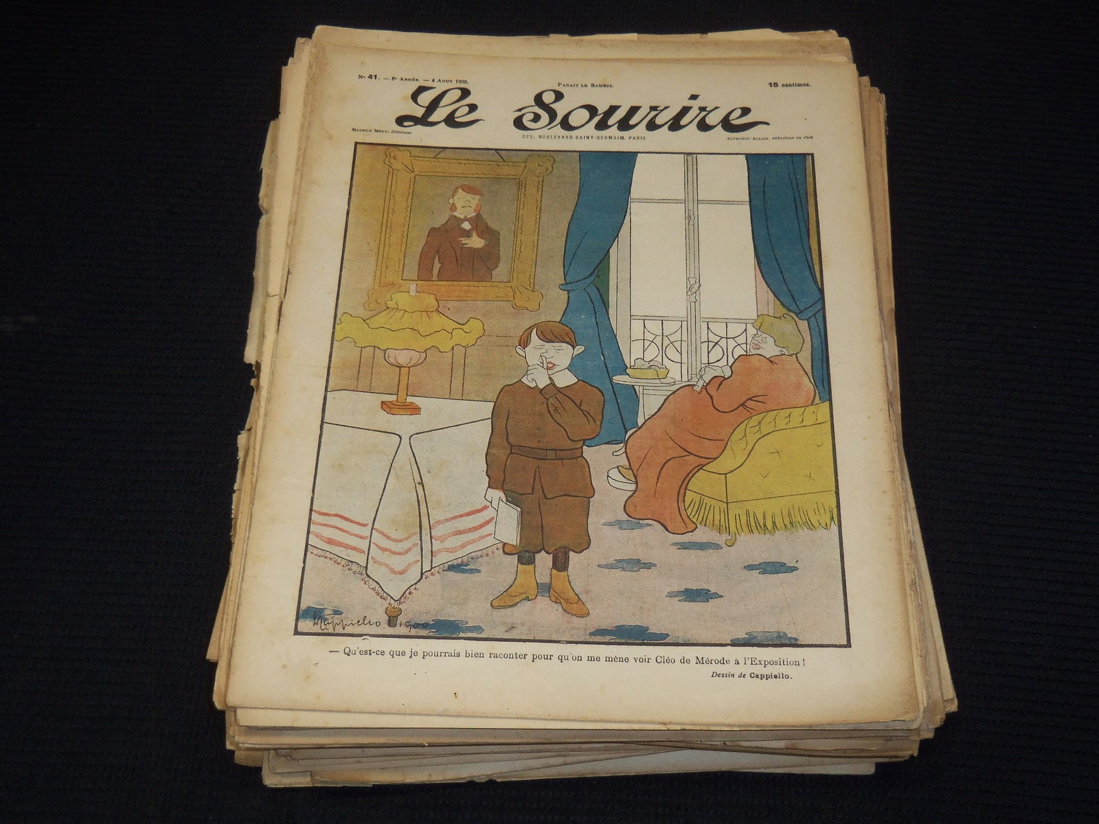 1900'S LE SOURIRE FRENCH MAGAZINES LOT  - APPROX. 50 PIECES (1 of 6)