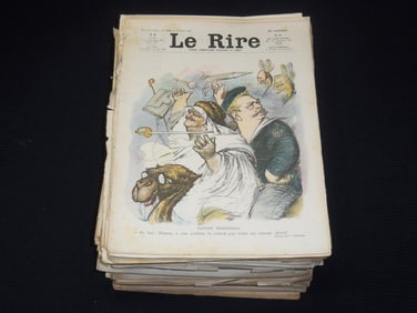 1900'S LE RIRE FRENCH MAGAZINES LOT  - 100+ PIECES
