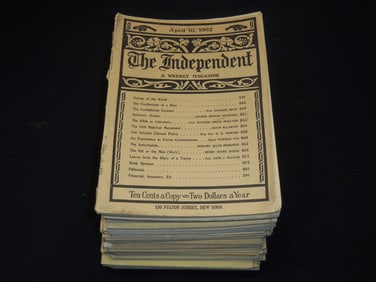 1900'S THE INDEPENDENT MAGAZINE LOT - 49 ISSUES