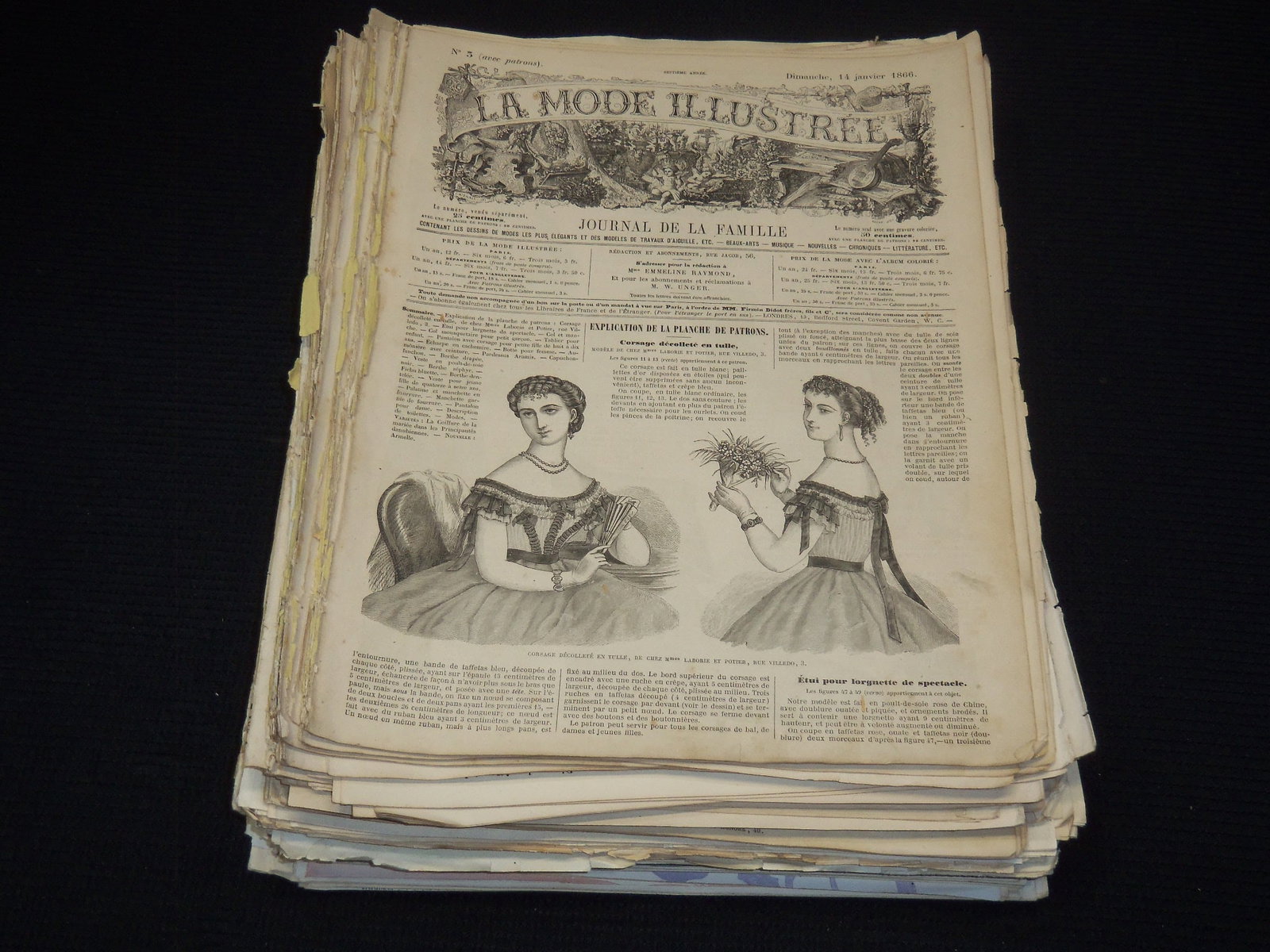 1800'S-1900'S LA MODE ILLUSTREE FRECH MAGAZINES - 100+ ISSUES: Lot of over 100+ issues of La Mode Illustree French magazines from the 1800's-1900's.