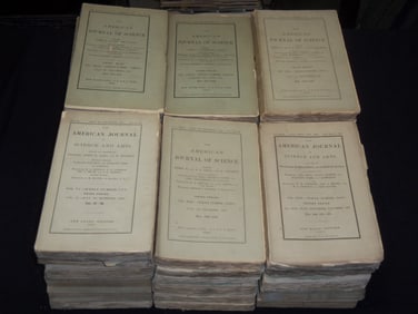 1820'S-1880'S THE AMERICAN JOURNAL OF SCIENCE MAGAZINE LOT - 39 ISSUES