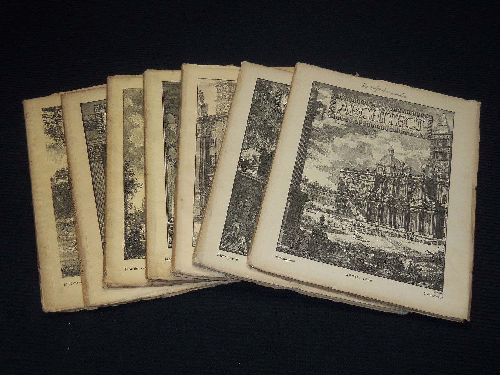 1929-1931 THE ARCHITECT MAGAZINE LOT - 7 ISSUES (1 of 5)