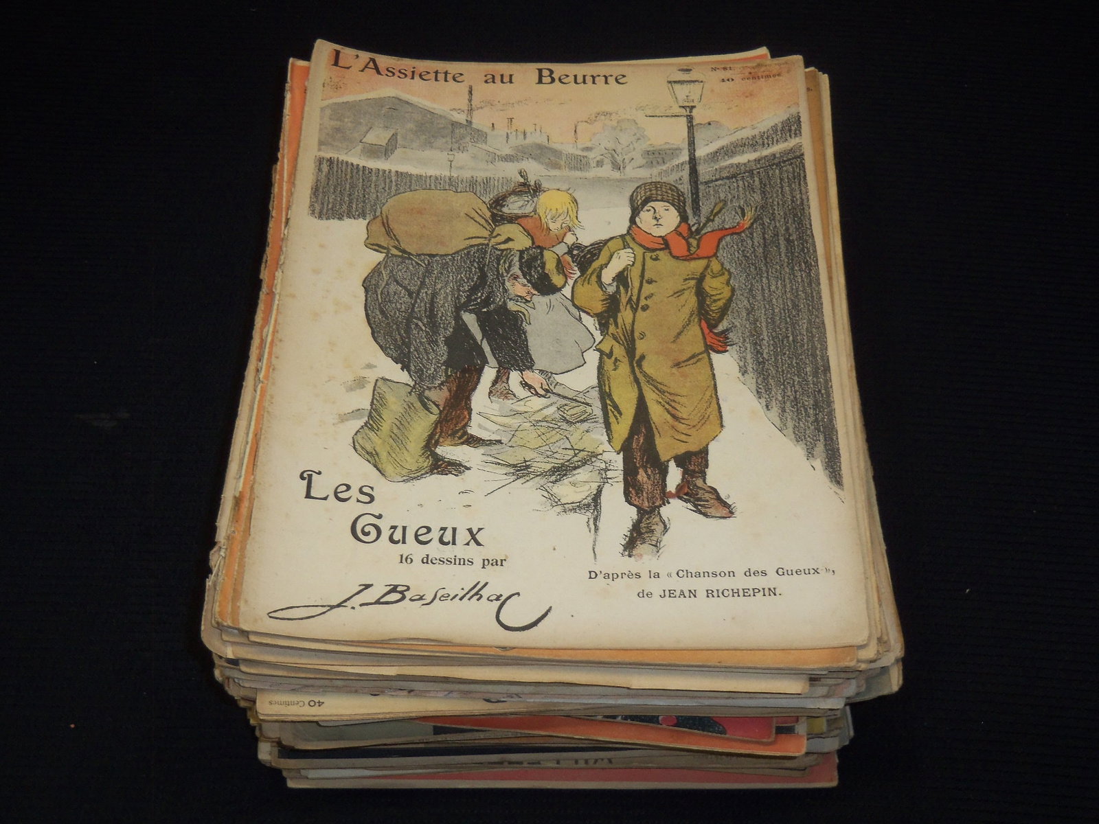 1900'S L'ASSIETTE AU BEURRE FRENCH MAGAZINES - 85 PIECES: Lot of 85 pieces of the the L'Assiette Au Beurre French magazines from the 1900's.
