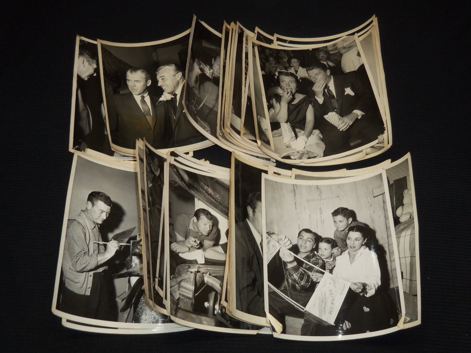 1950'S ORIGINAL MOVIE STAR PHOTOS - 58 PHOTOS 7"x 9": Lot of 58 black and white photos of movie stars. These are original from the 1950's. These measure 7" X 9".